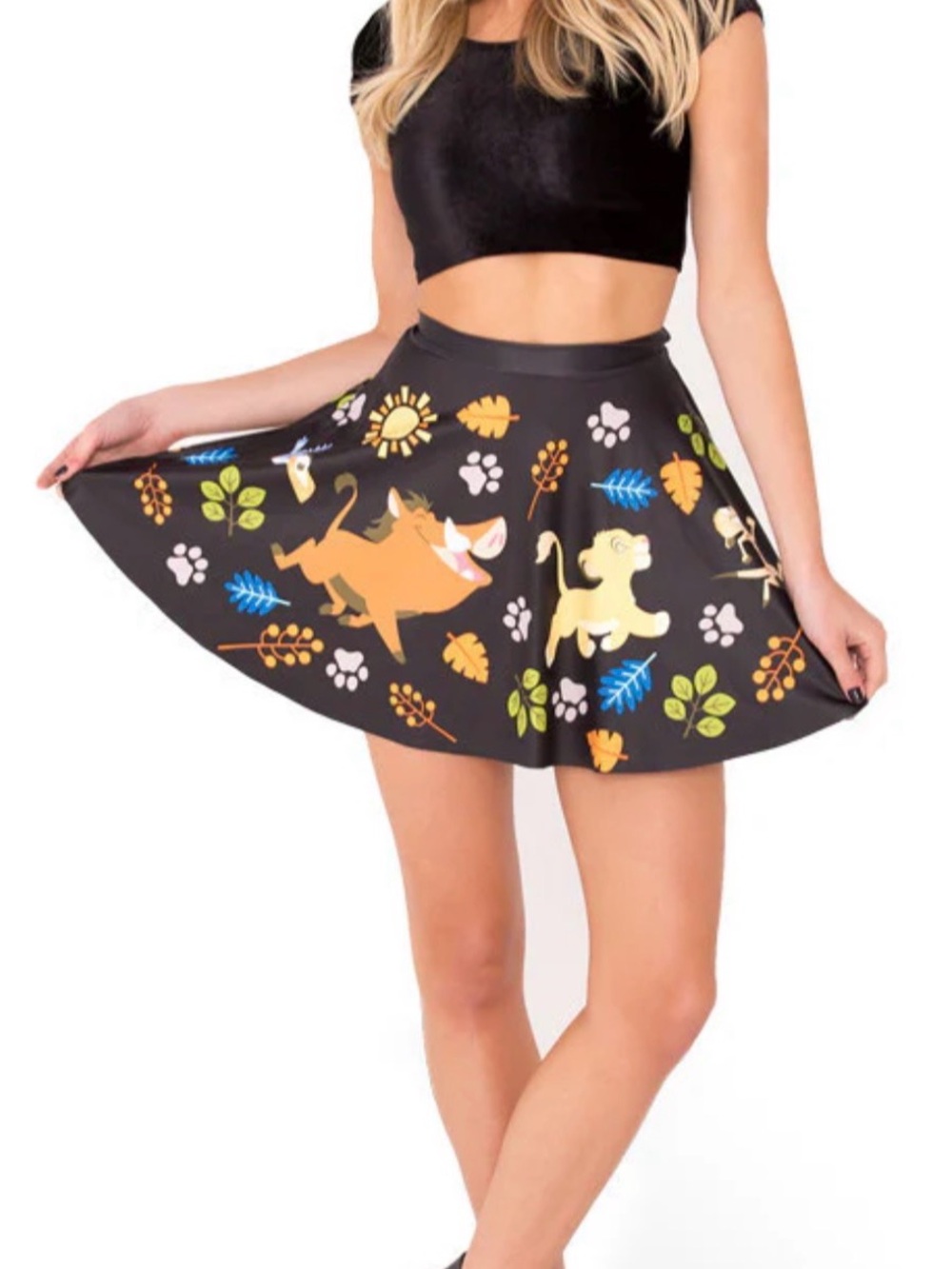 BlackMilk x Disney - Lion King Print Skater Skirt - XS
